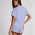 Satin Short-Sleeved Jacket, Purple