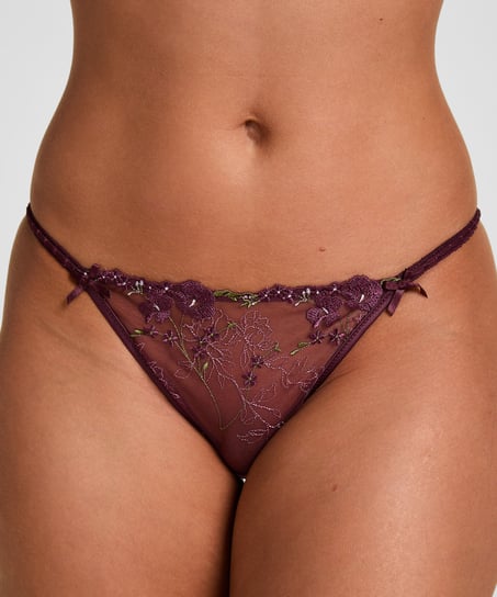 Peonie Highleg Thong, Purple