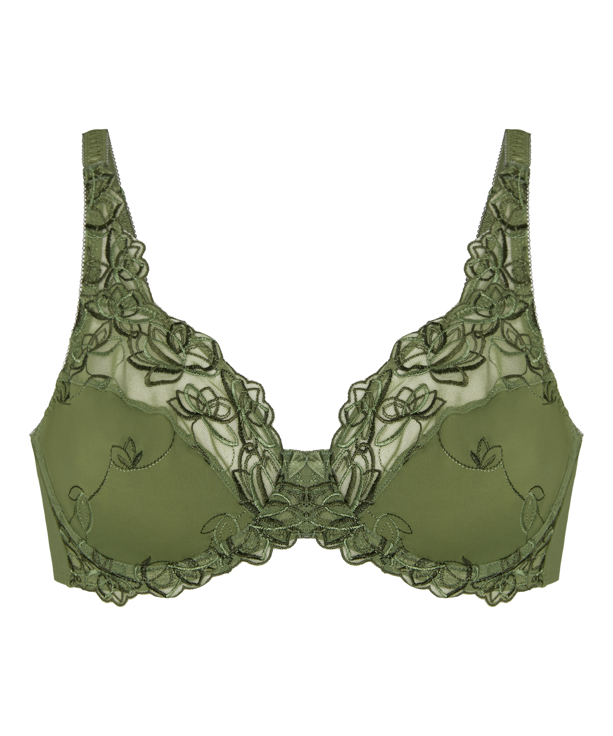 Diva Non-Padded Underwired Bra, Green, main