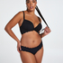 Scallop Rio Bikini Bottoms, Black
