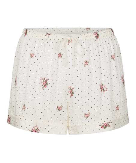 Pyjama Short Satin, White