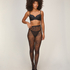 Tight Allover Lace Rhinestones, Black