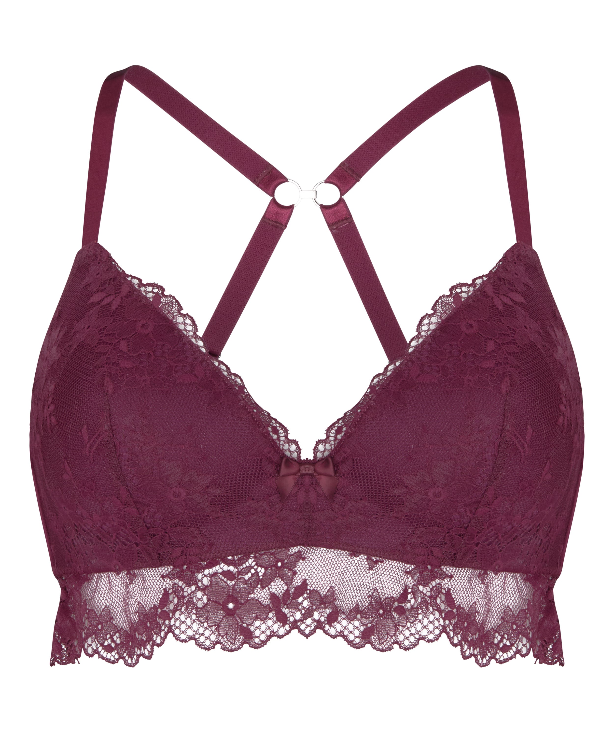 Padded Non-Wired Bra Naomi, Red, main