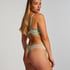 Lace Back Invisible Thong, Green