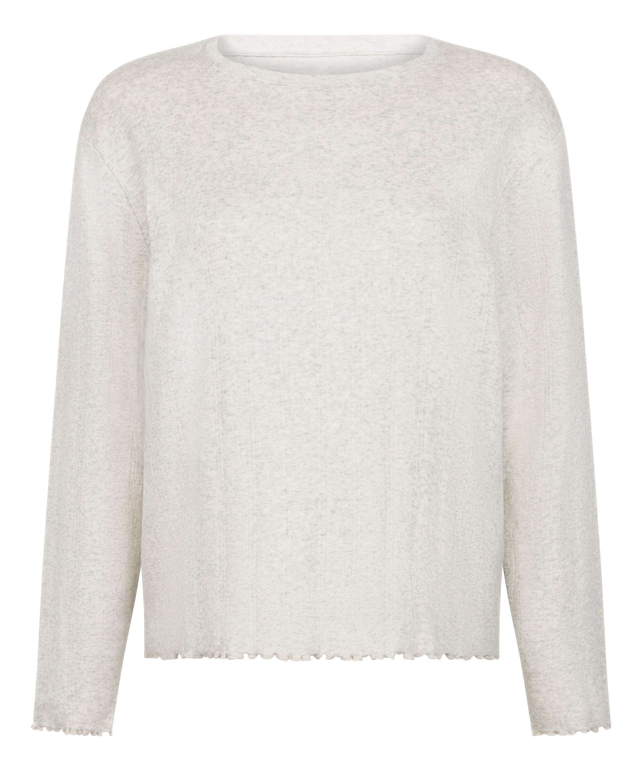 Pyjama Top Loose Pointelle, Gray, main