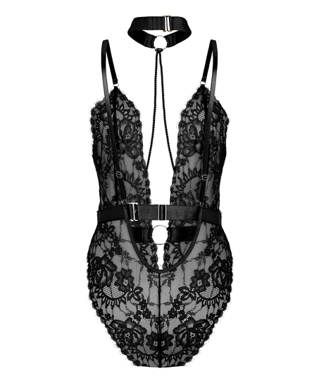 Private Brandy body open crotch, Black
