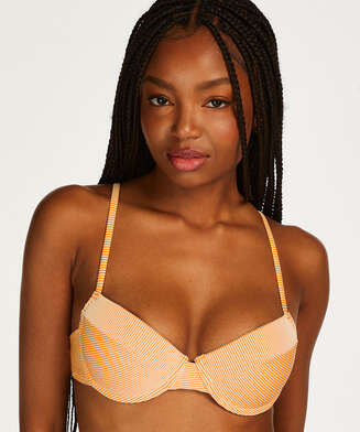 Riviera Padded Underwired Bikini Top, Orange