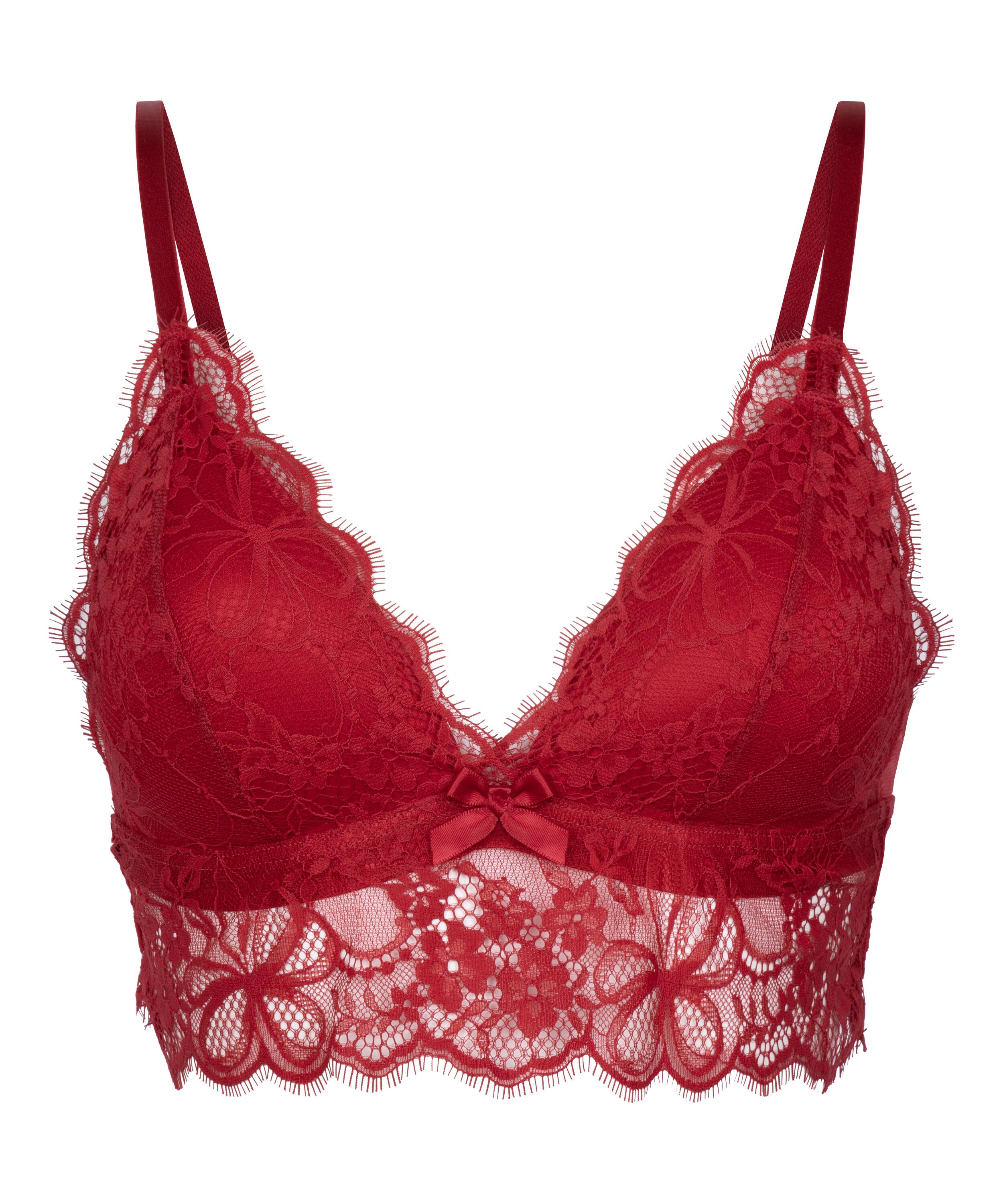 Marianna Triangle Bralette, Red