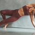HKMX Crossed High Waisted Leggings, Red