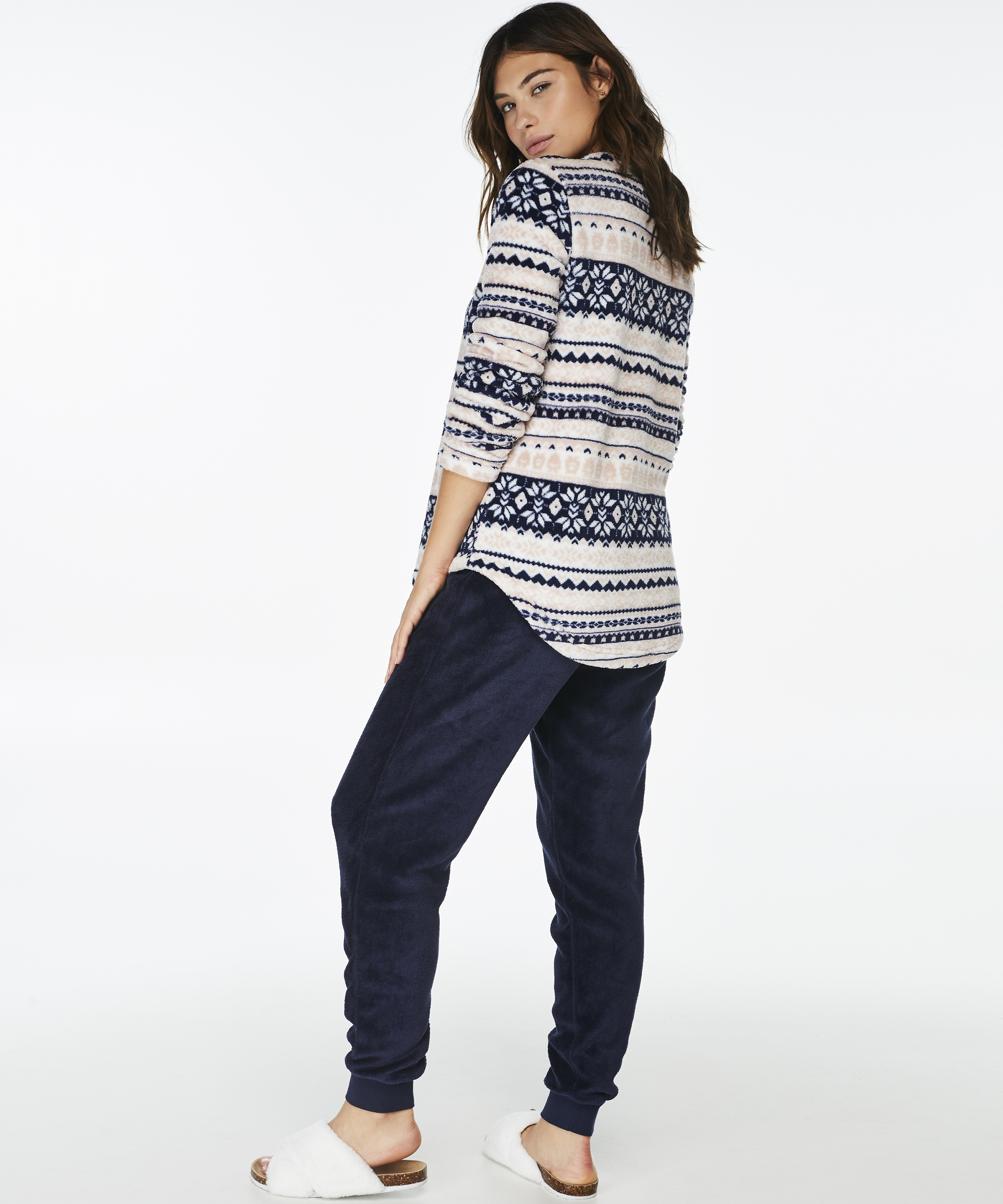 PJ Fleece Fairisle, Pink, main