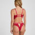 Non-Padded Underwired Longline Bra Bea, Red