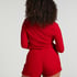 Brushed Short Onesie, Red