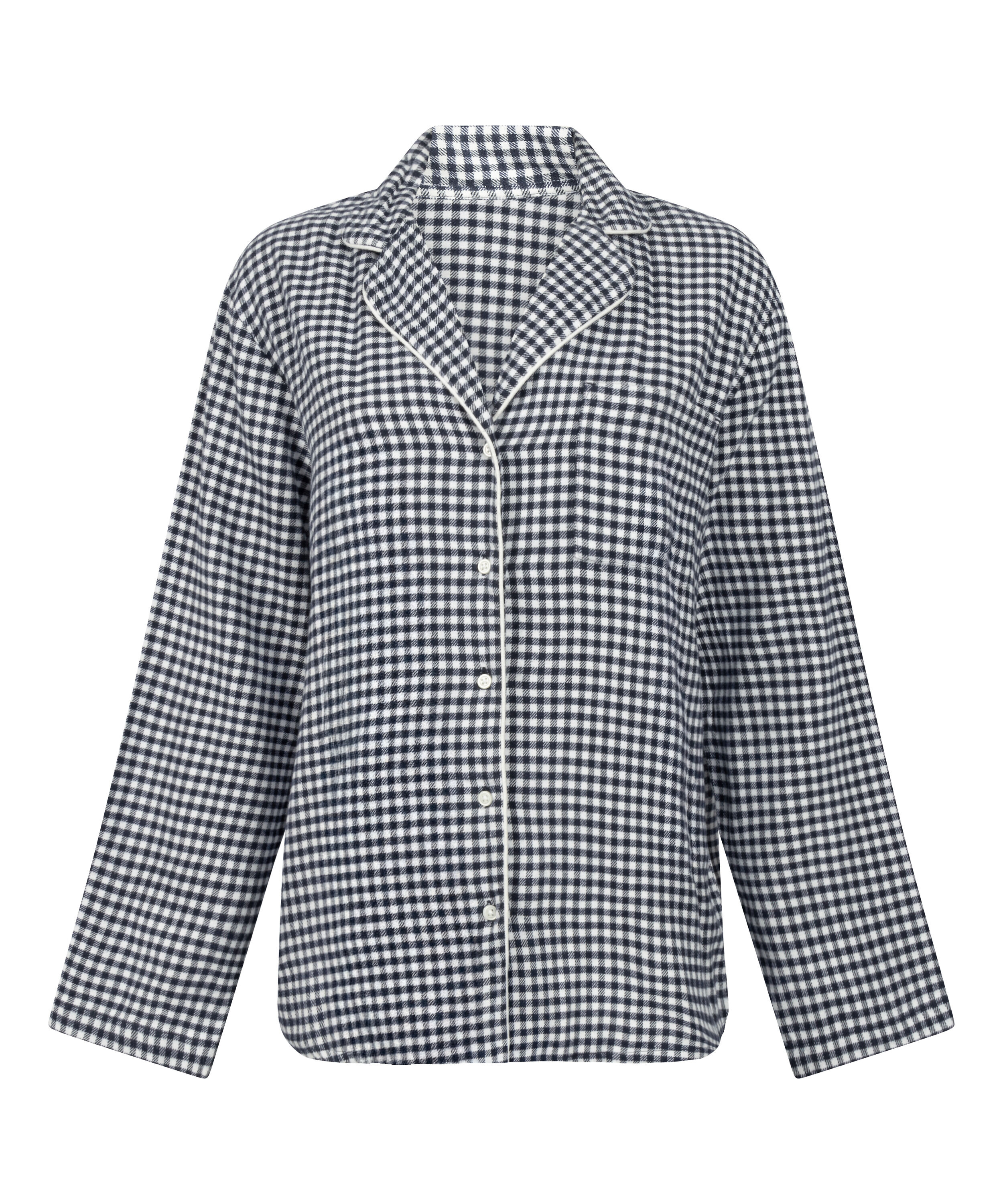 Essentials Flannel Pyjama Top, Blue