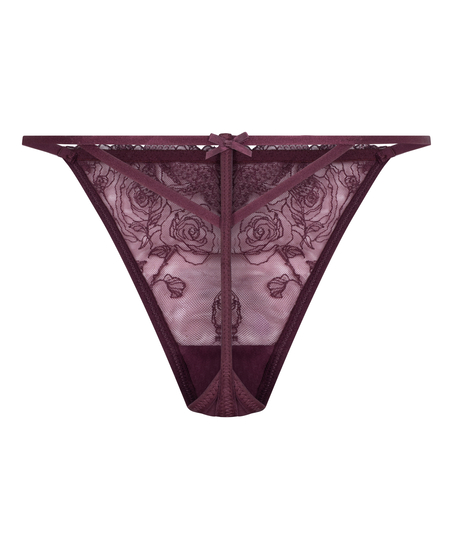 Hollie Highleg Thong, Purple