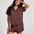 Pyjama Jacket Satin, Brown