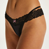 Elliena Extra Low V Thong, Black