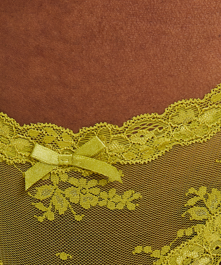 V-shaped Brazilian knickers mesh, Green