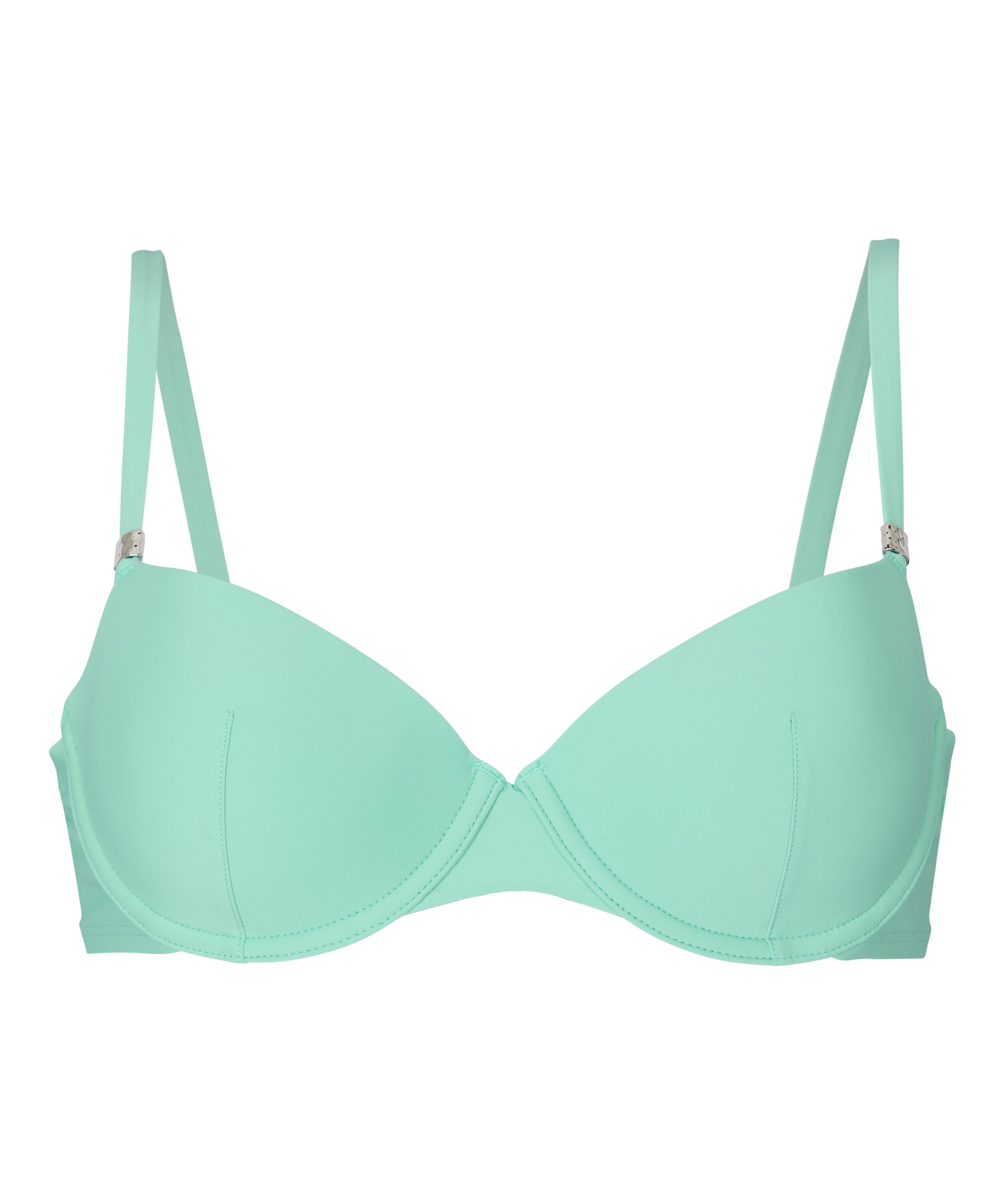 Luxe Padded Underwired Bikini Top, Green