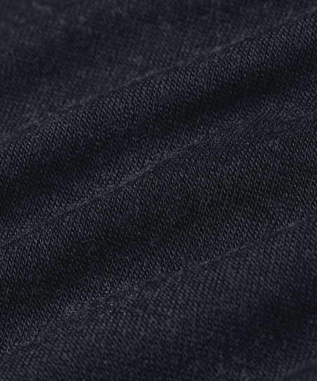 super soft Boatneck Shirt with Cashmere, Black