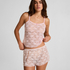 Short Allover Lace, Pink