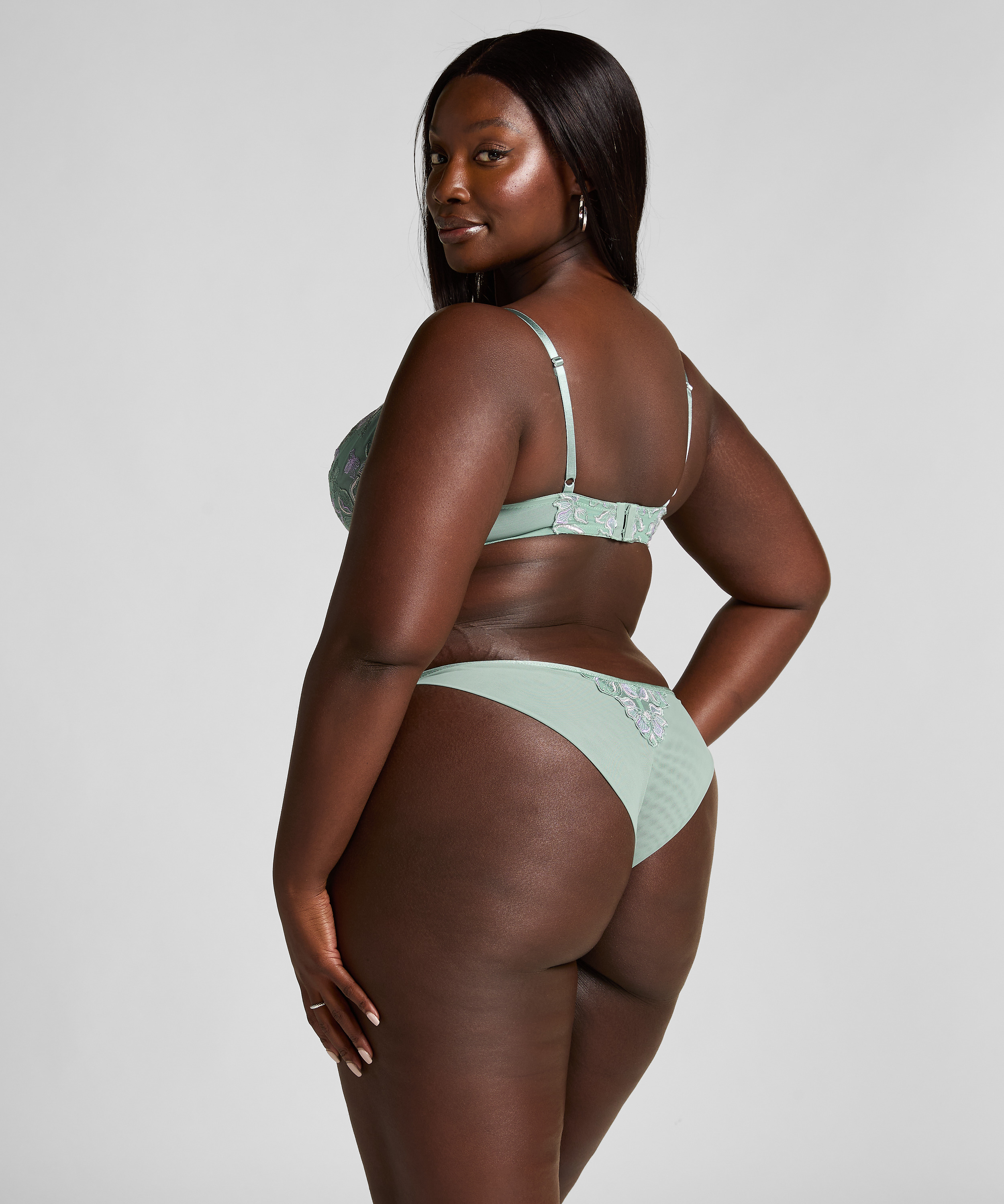 Lauren Non-Padded Underwired Bra, Green, main