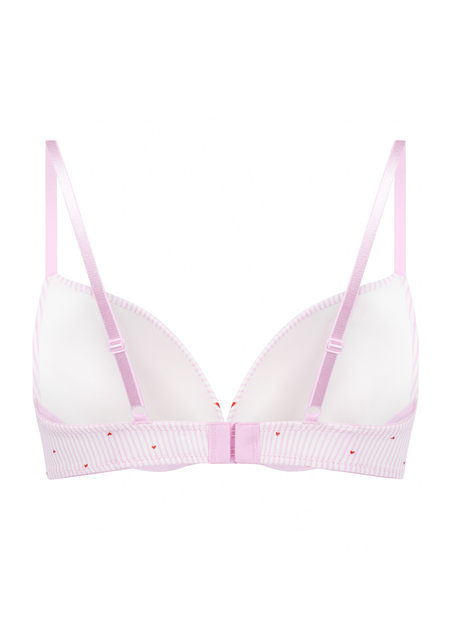 Plunge Padded Underwired Bra, Pink