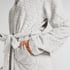 Fleece Zip Bathrobe, Gray