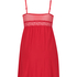 Grafic jersey lace slip dress, Red