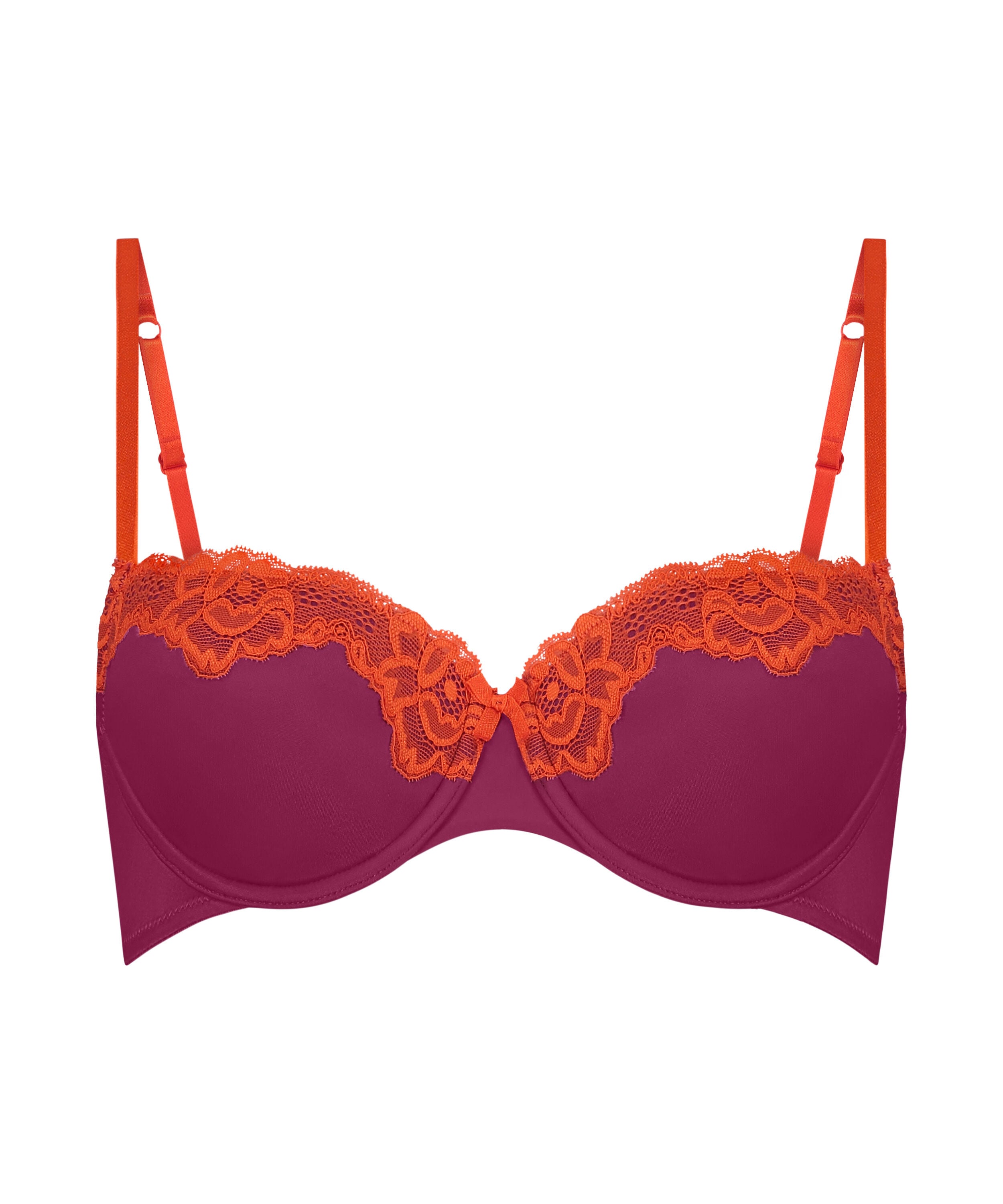 Lace & Shine Padded Underwired Bra, Pink