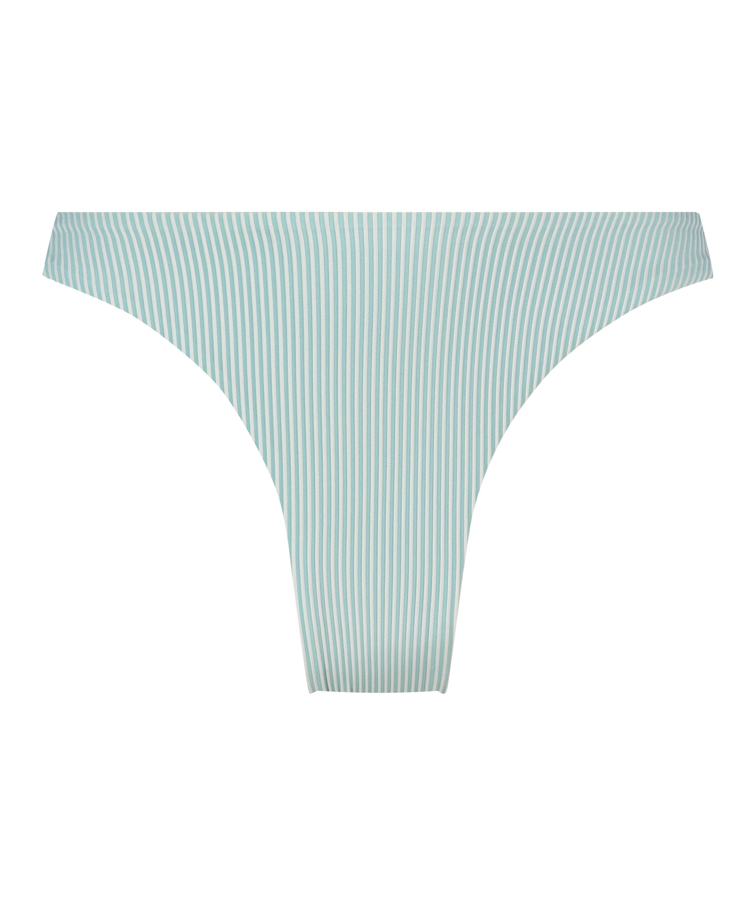 Fiji High-Leg Bikini Bottoms, Blue