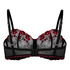 Peonie Non-Padded Underwired Bra, Black