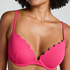 Scallop push-up underwired bikini top Cup A - E, Pink