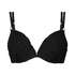 Crochet padded push-up underwired bikini top Cup A - E, Black