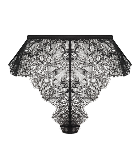 Lace Camille French Knicker, Black
