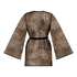 Leopard Mesh Kimono, Black