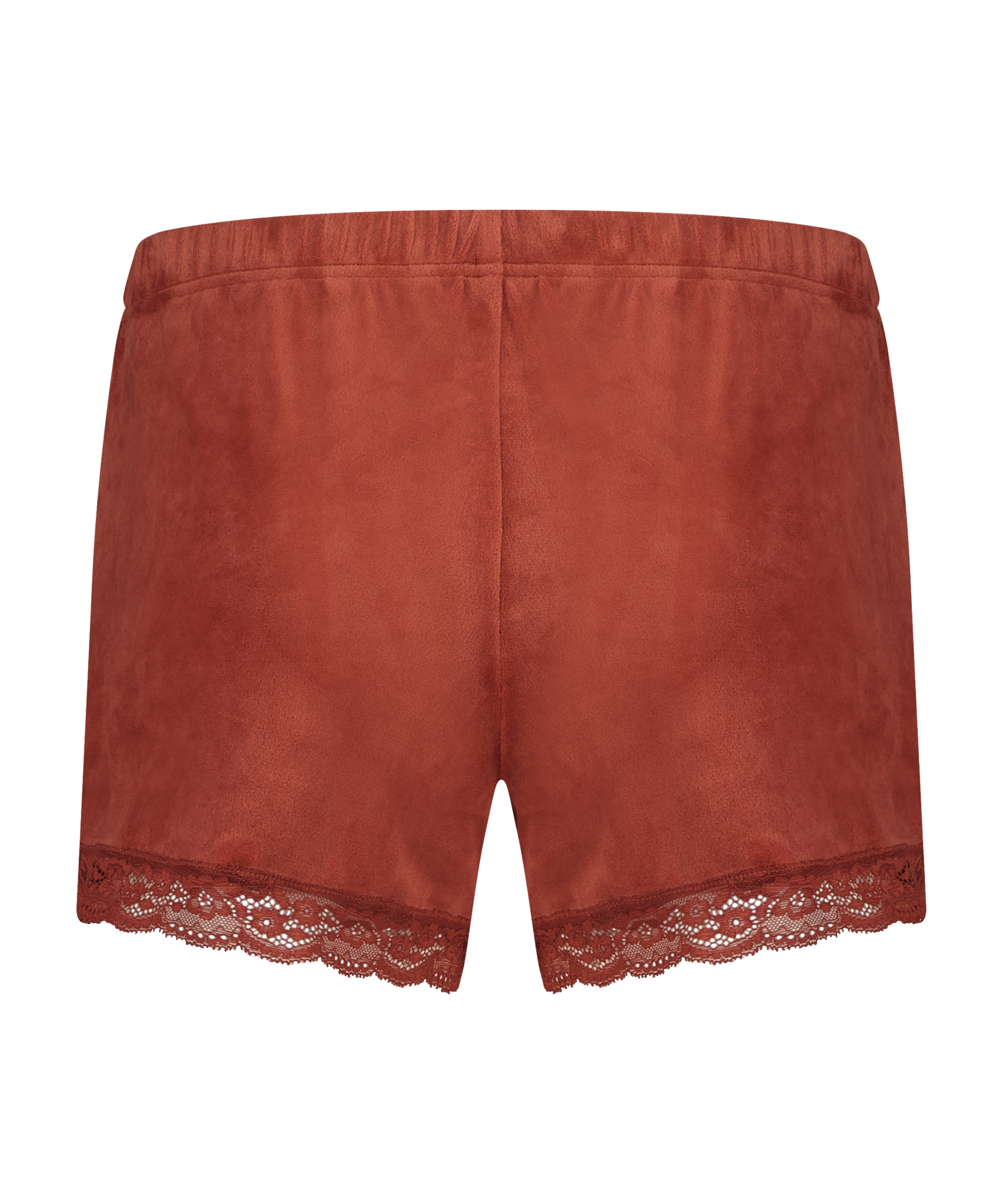 Velvet lace shorts, Red, main