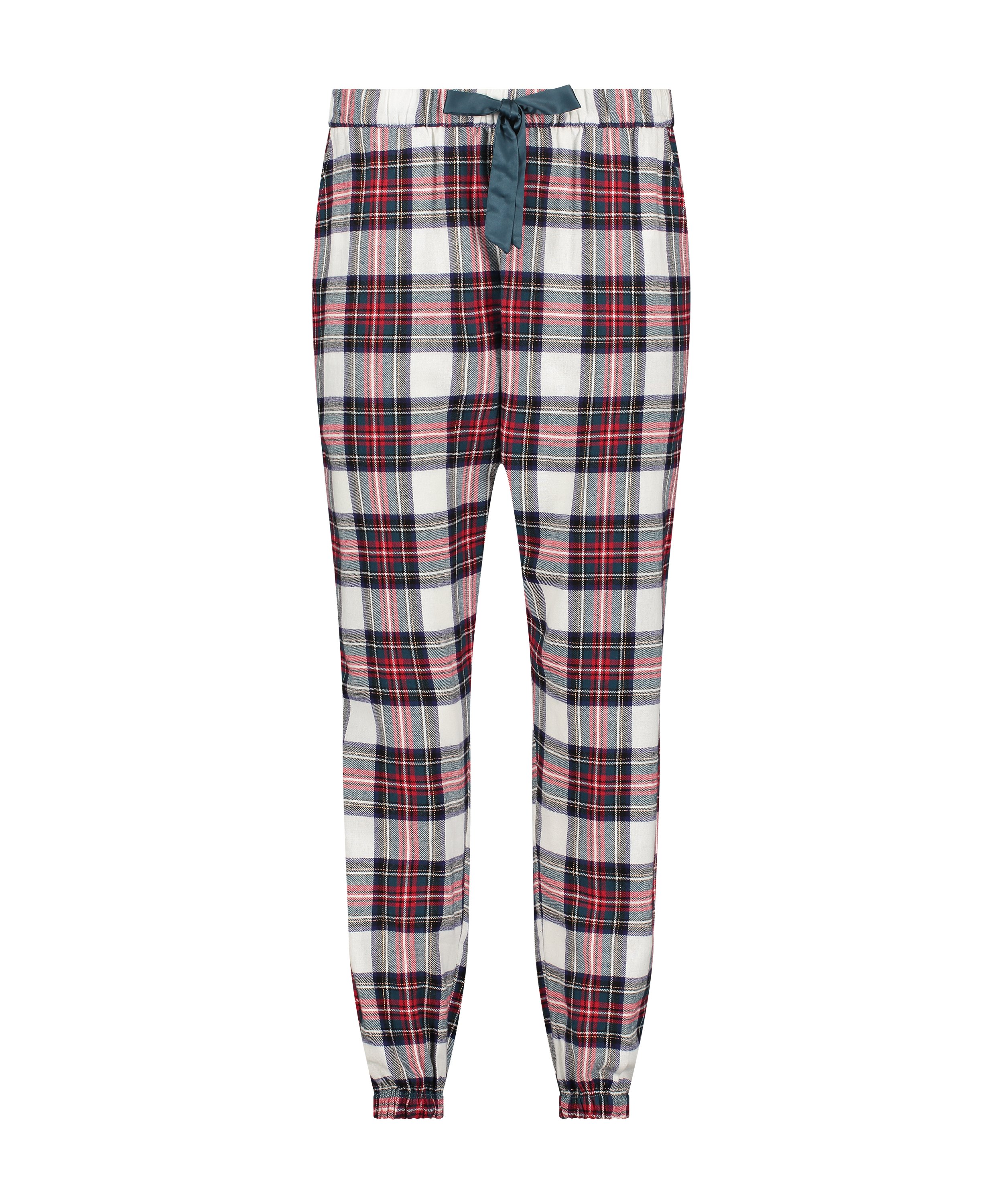 Flannel Pyjama Pants, White, main