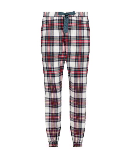 Flannel Pyjama Pants, White