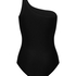 Shaping Shell Mesh Swimsuit, Black