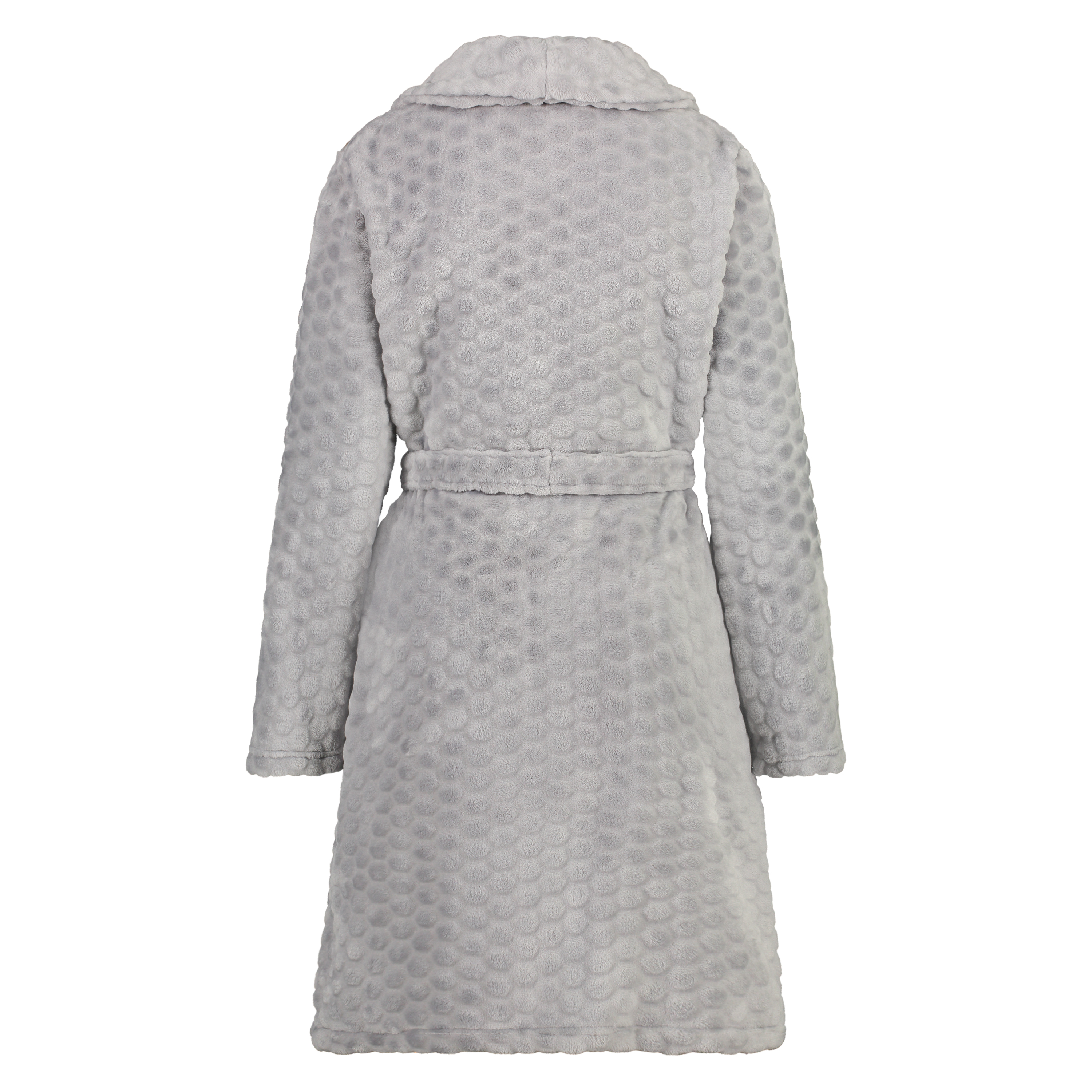 Fleece Bathrobe, Gray, main