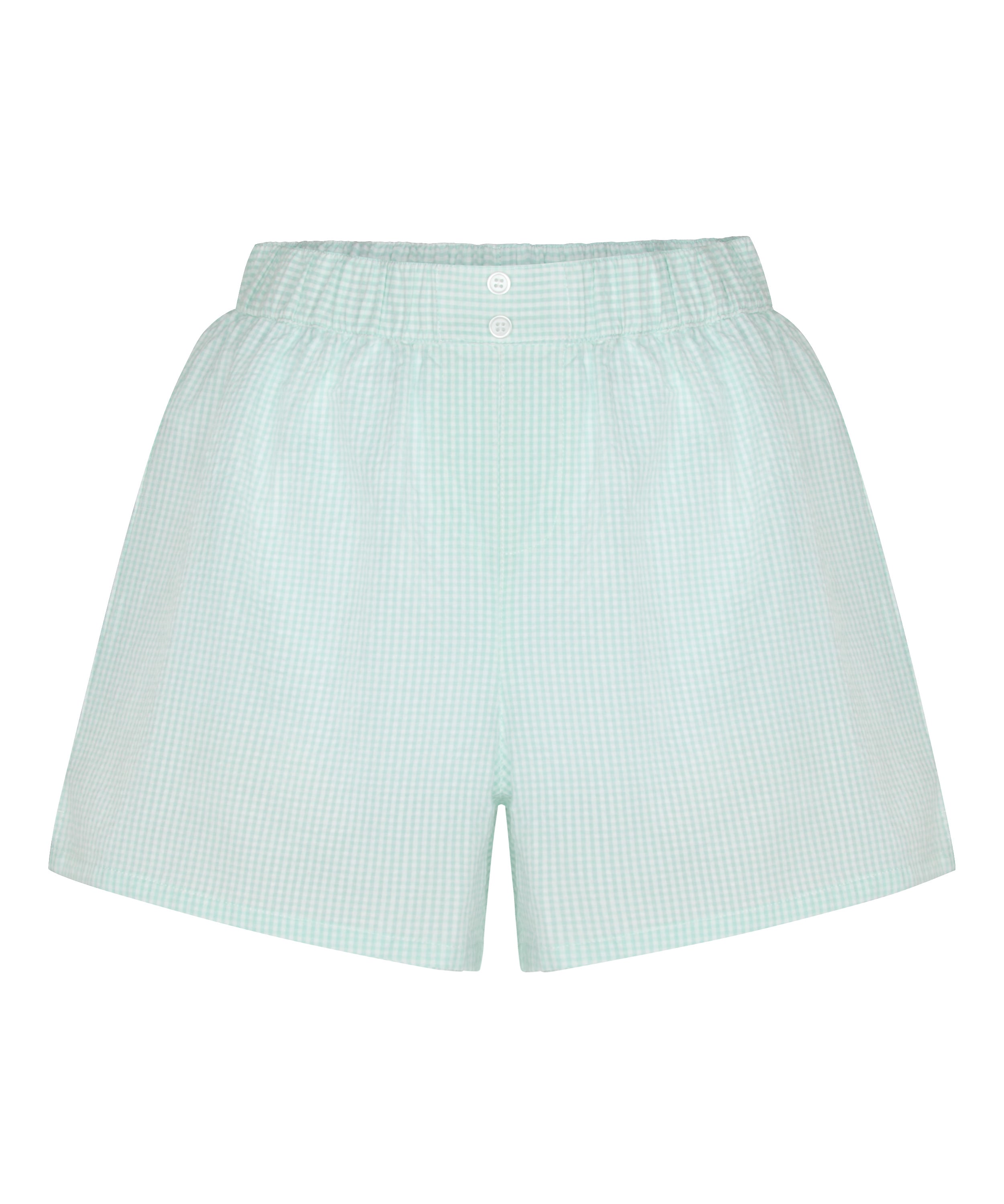Pyjama Short Seersucker, Green, main