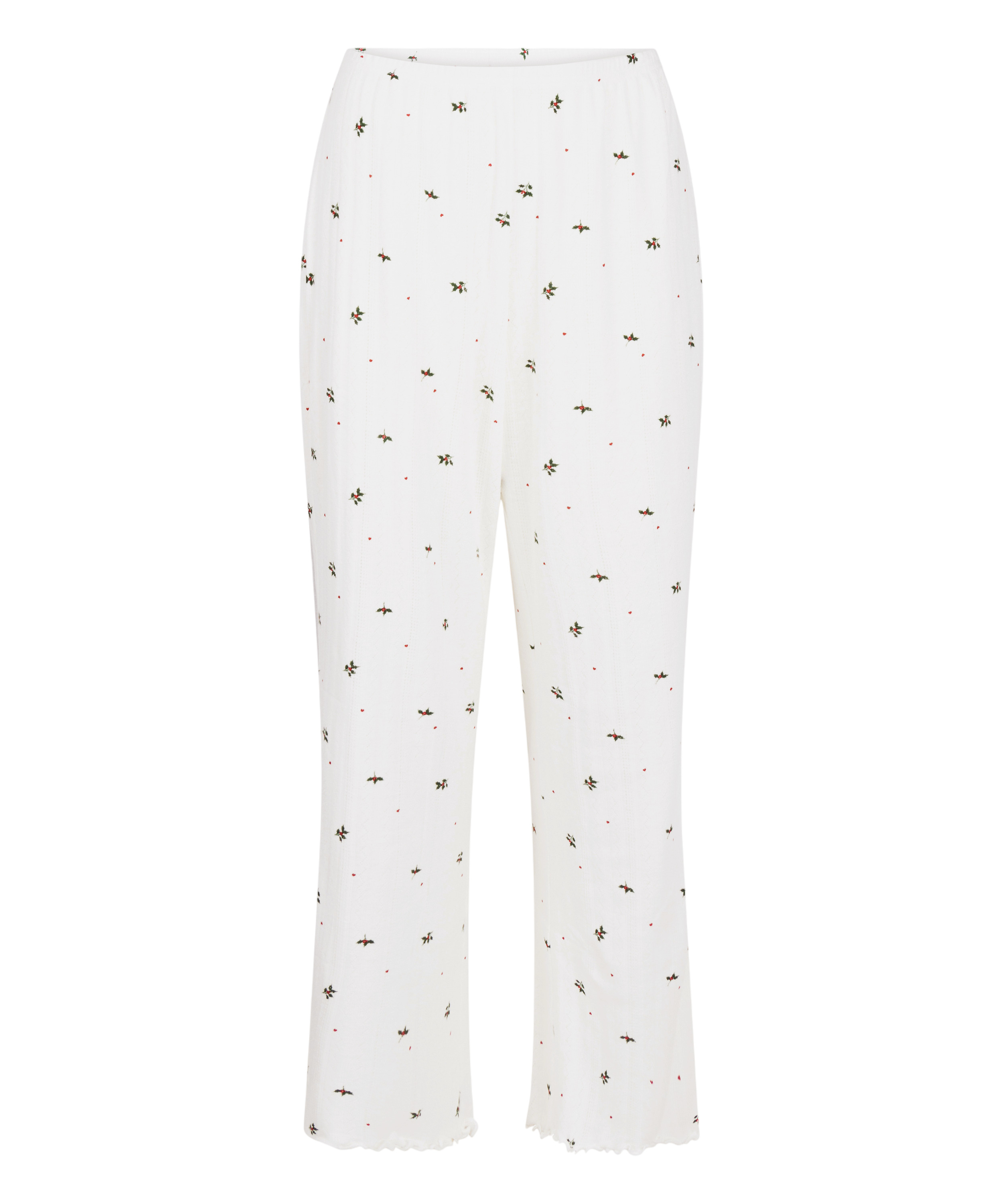 Pointelle Pyjama Pants, White, main
