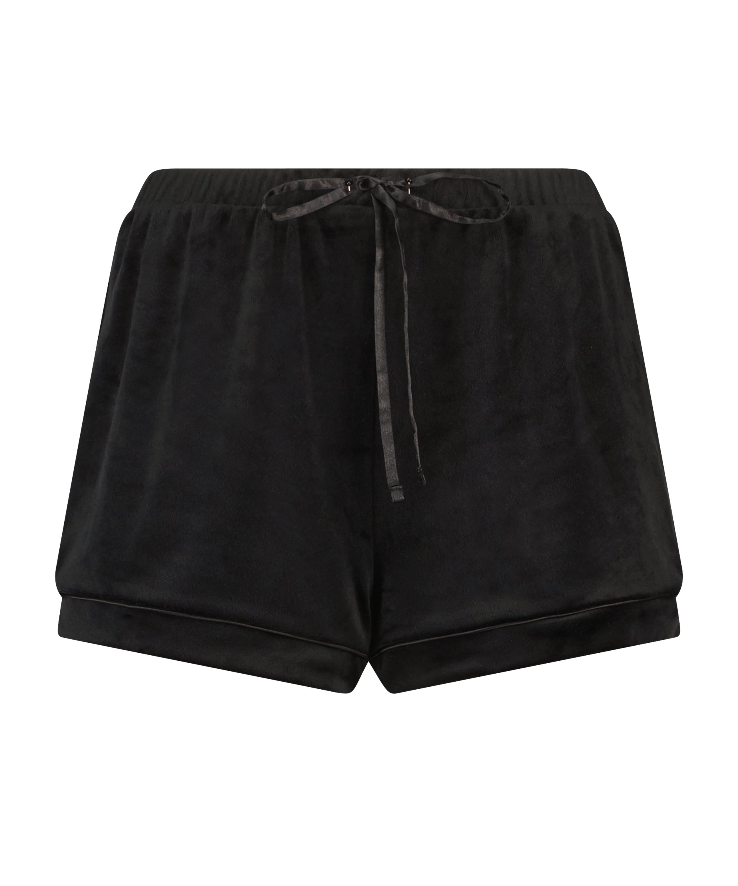 Velvet shorts, Black, main