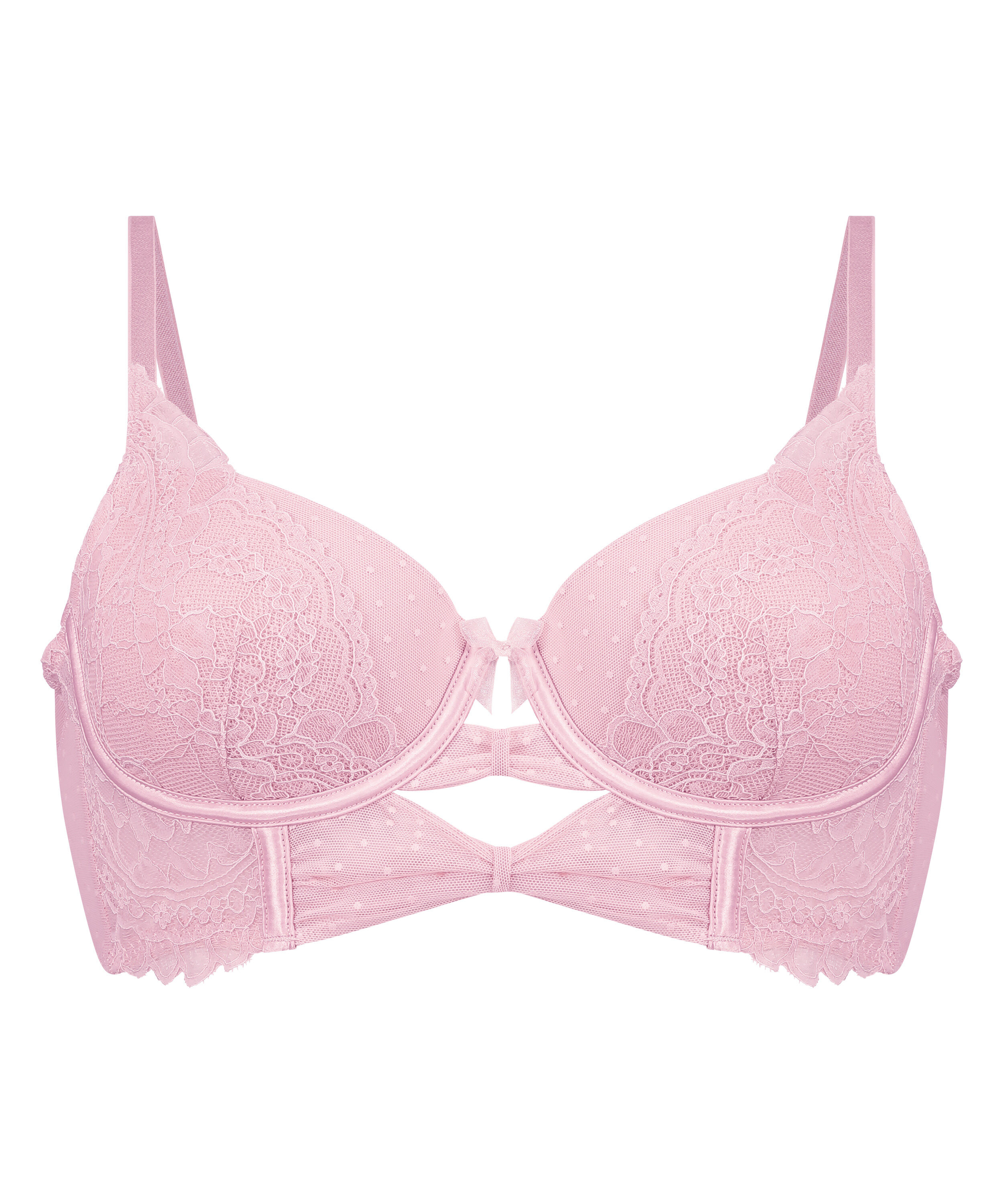 Juliette Padded Longline Underwired Bra, Pink