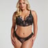 Daphne Padded Underwired Longline Push-Up Bra, Black