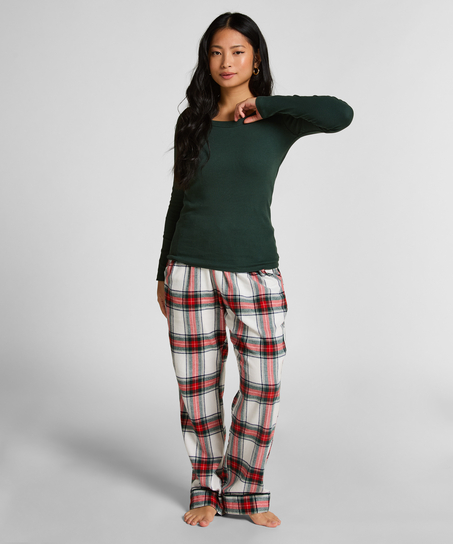 Cotton Pyjama Top, Green