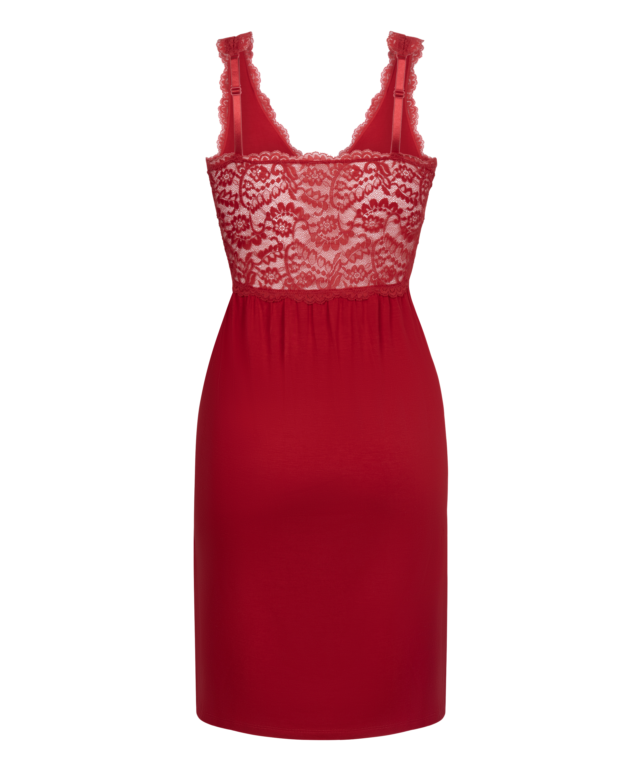 Nora Lace Slip Dress, Red, main