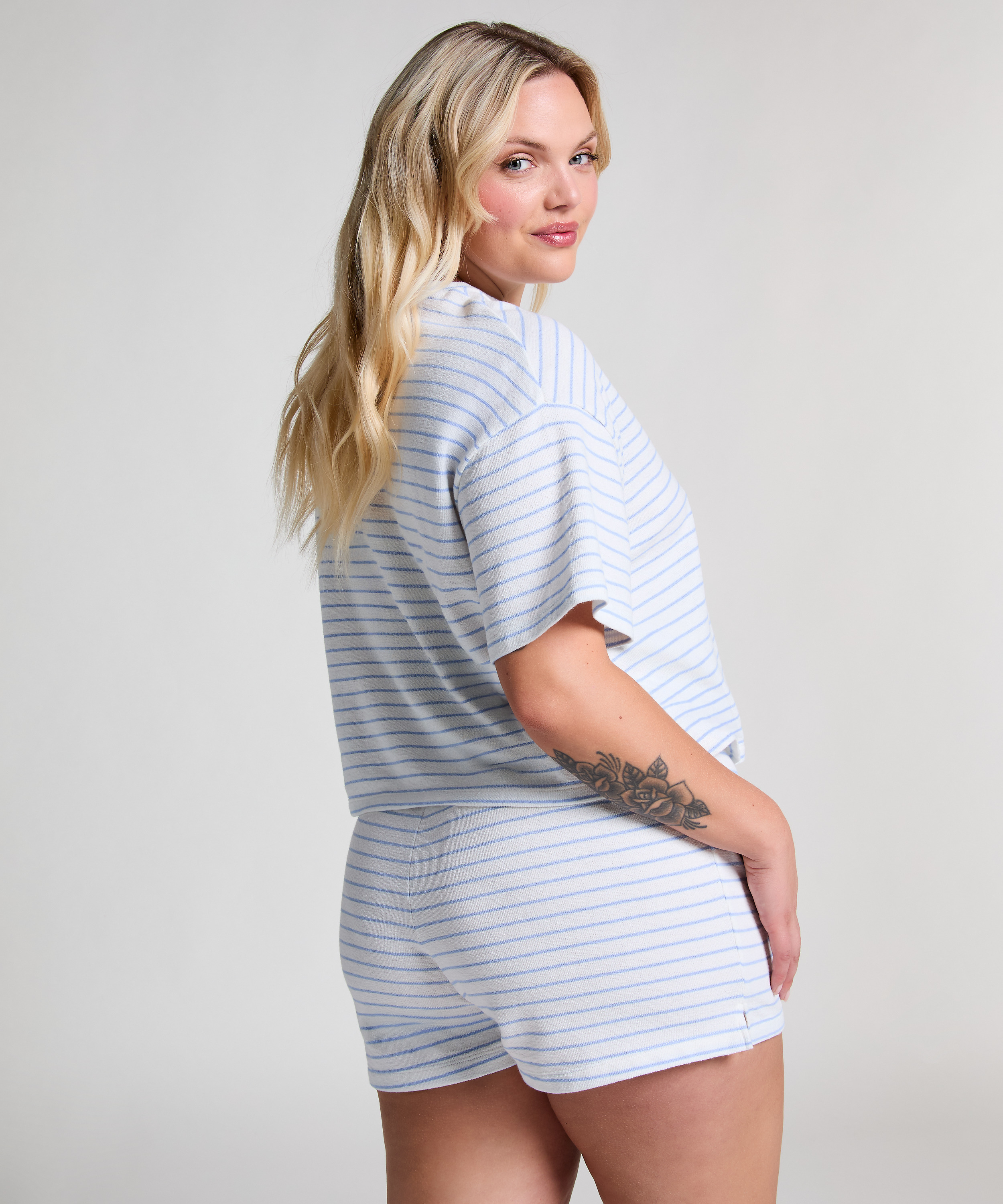 Cotton shorts, Blue, main