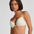 Plunge Padded Underwired Bra, White