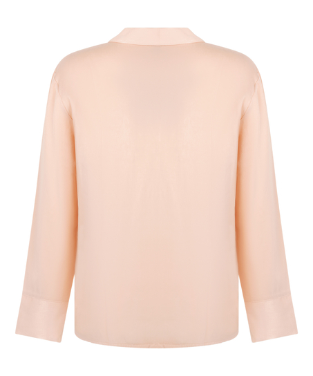 Ayla Satin Long-Sleeved Jacket, Orange